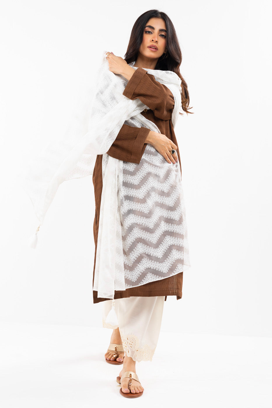 1 Pc Printed Chiffon Dupatta