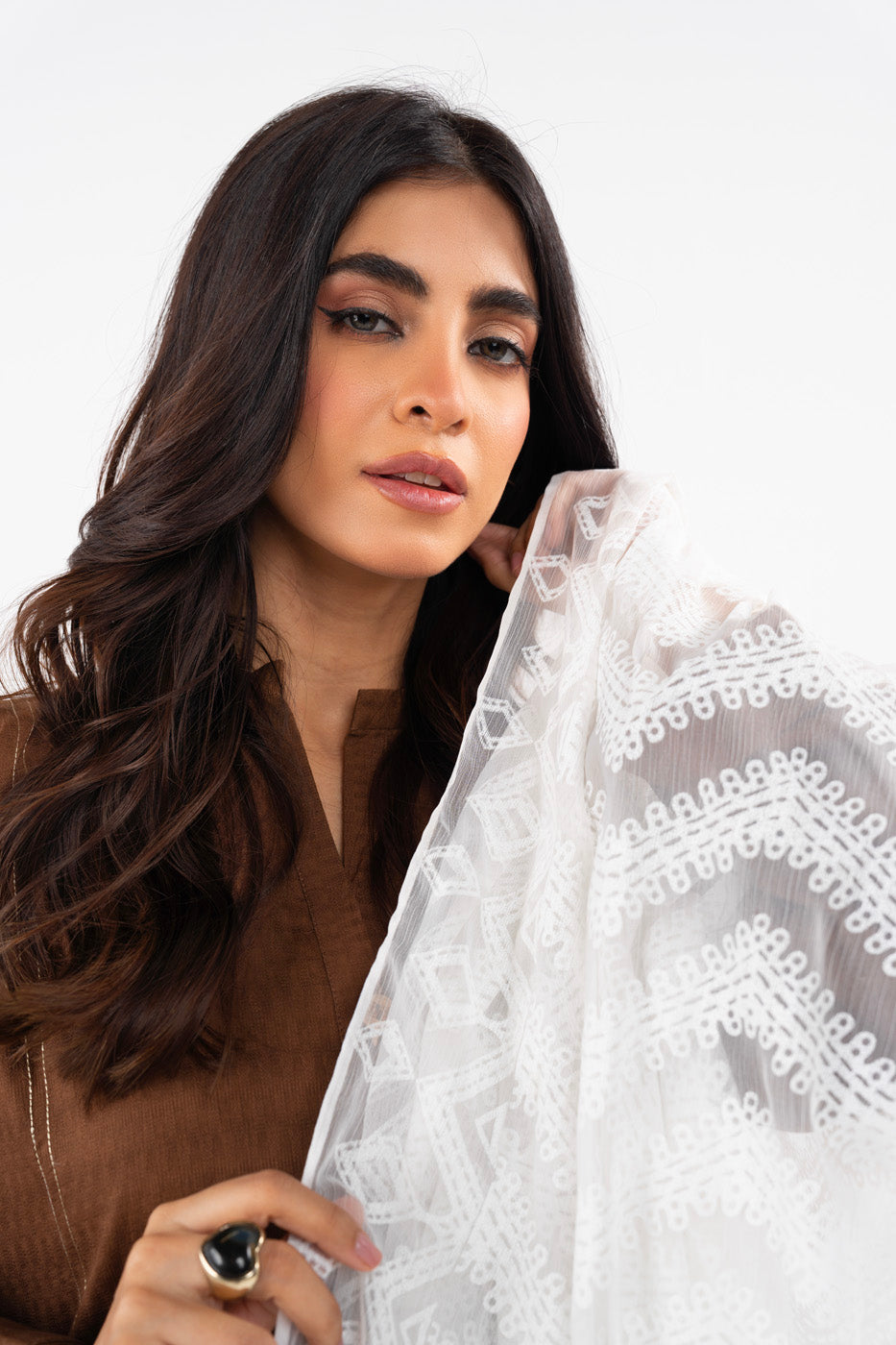 1 Pc Printed Chiffon Dupatta