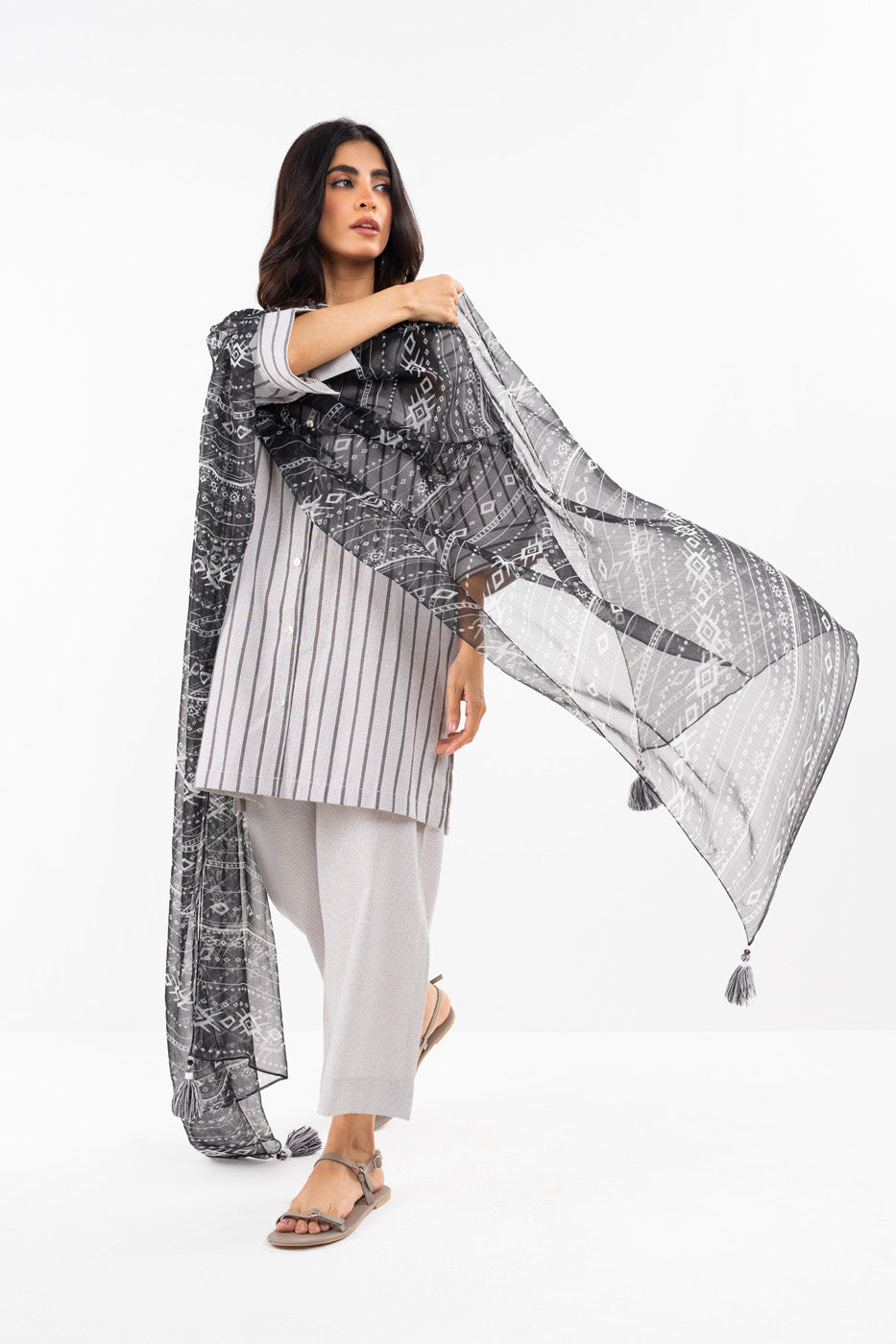 1 Pc Printed Chiffon Dupatta