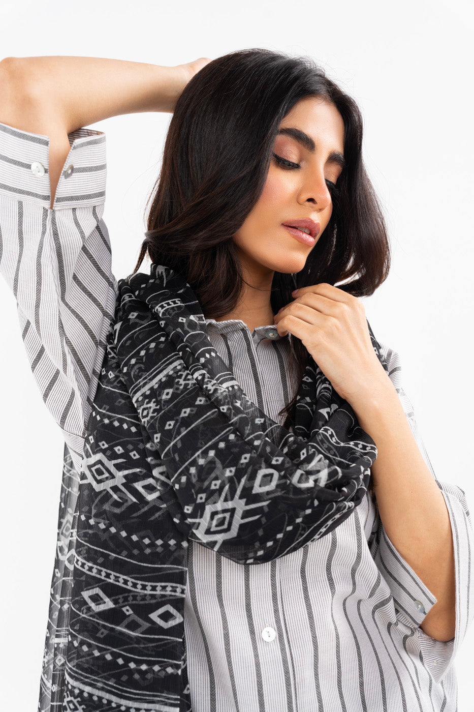 1 Pc Printed Chiffon Dupatta