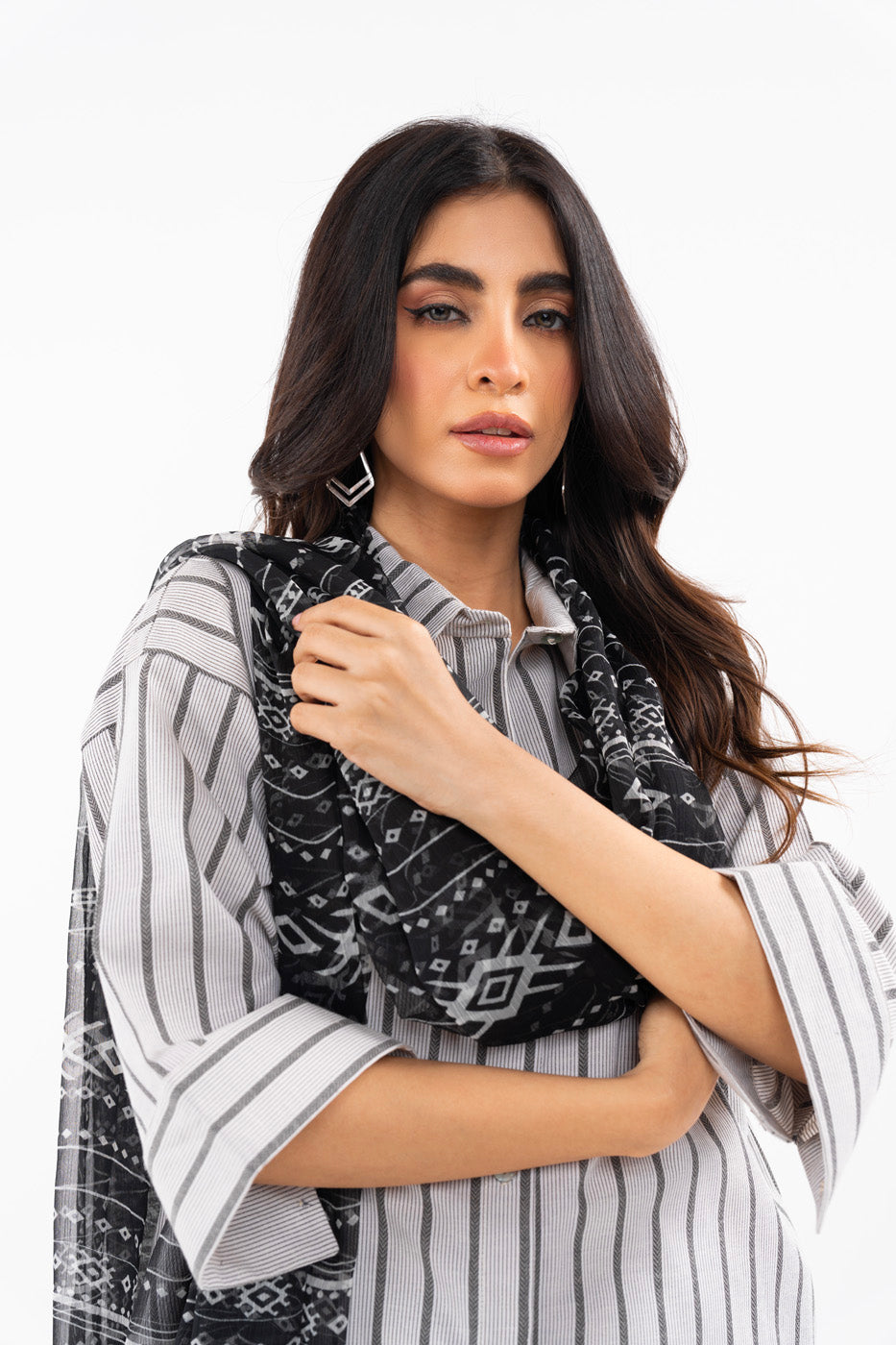 1 Pc Printed Chiffon Dupatta