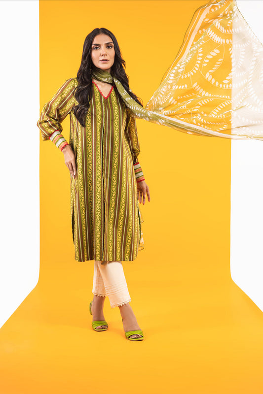 1 Pc Printed Chiffon Dupatta