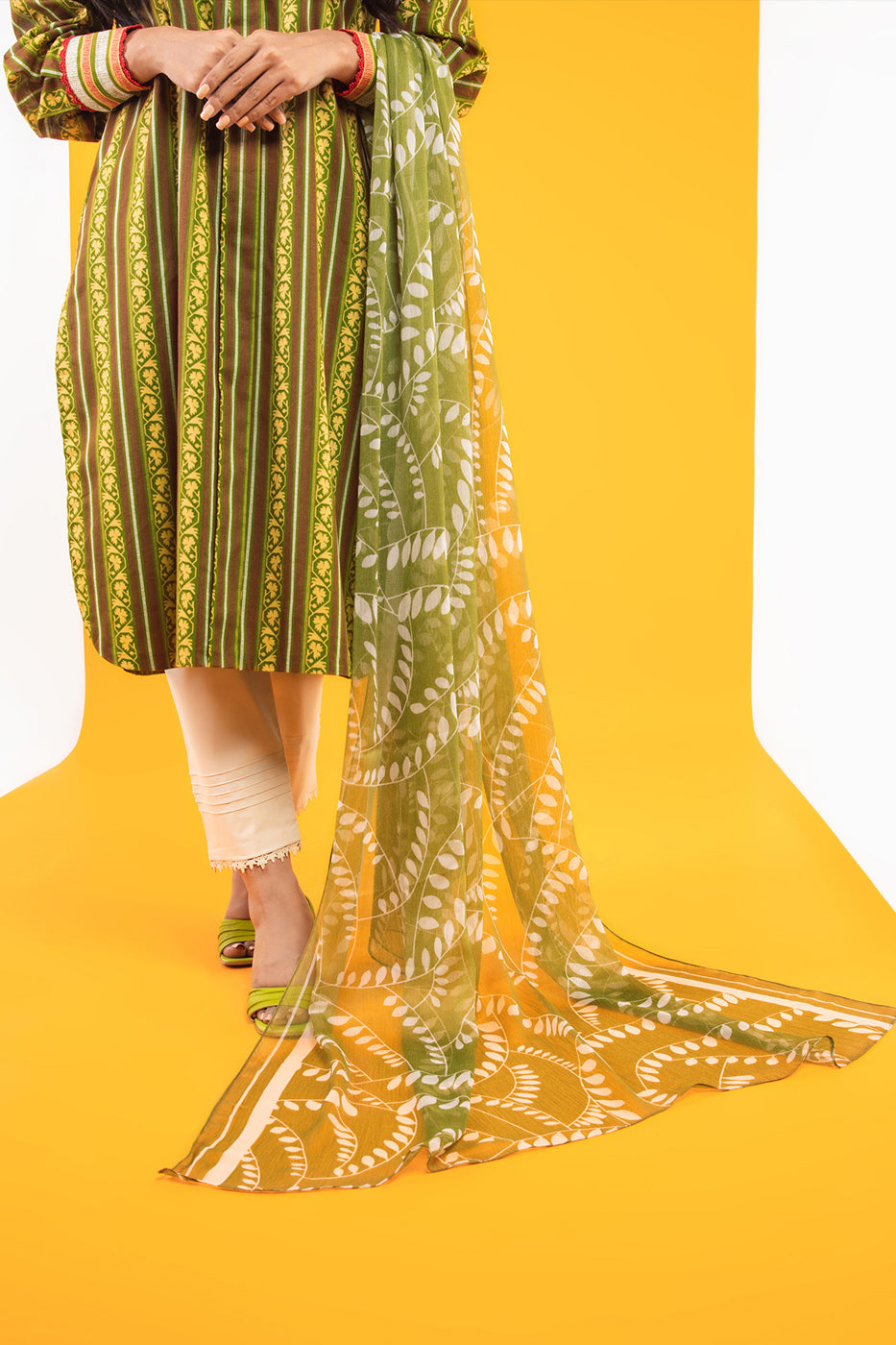 1 Pc Printed Chiffon Dupatta