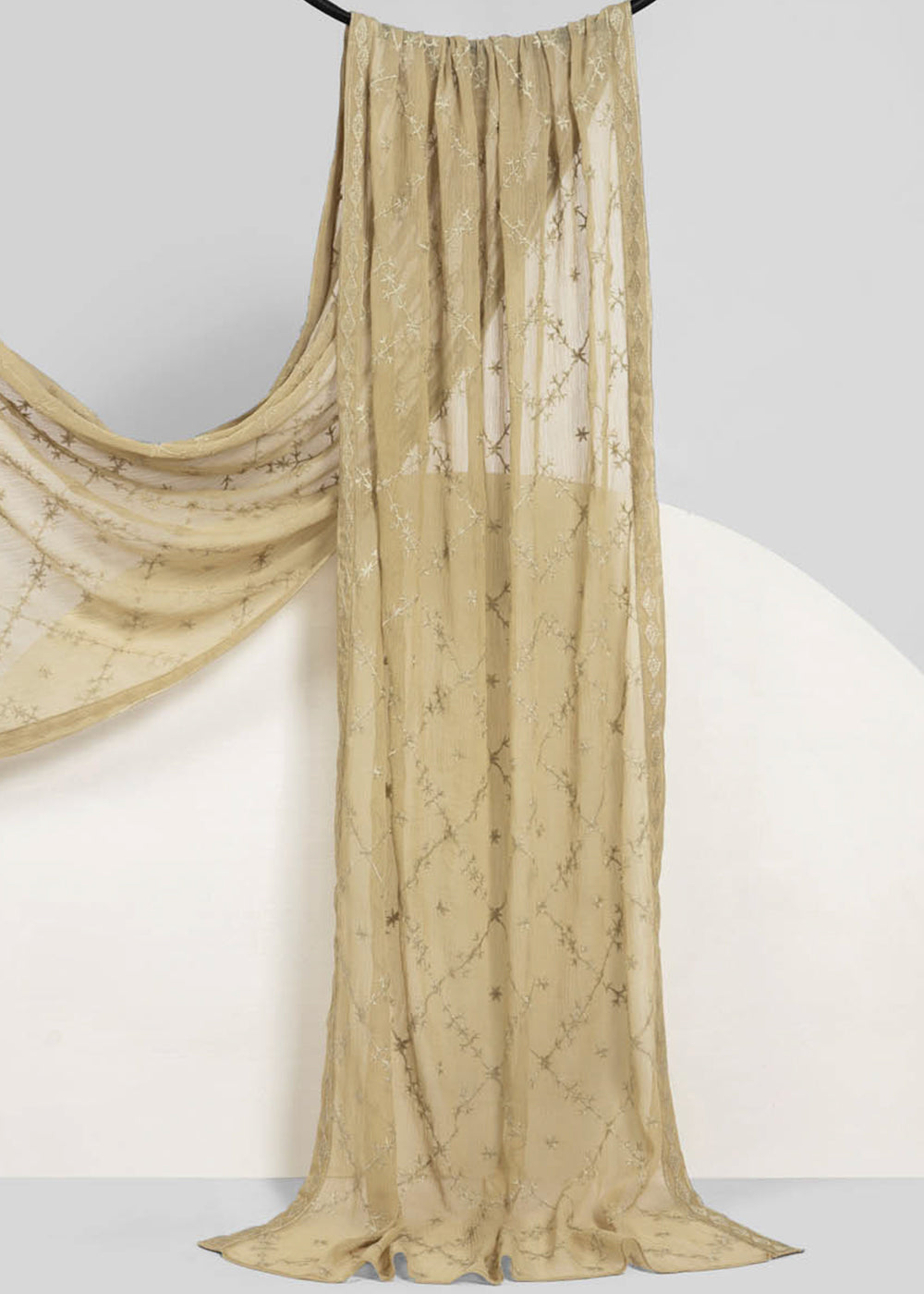 Embroidered Poly Chiffon Dupatta