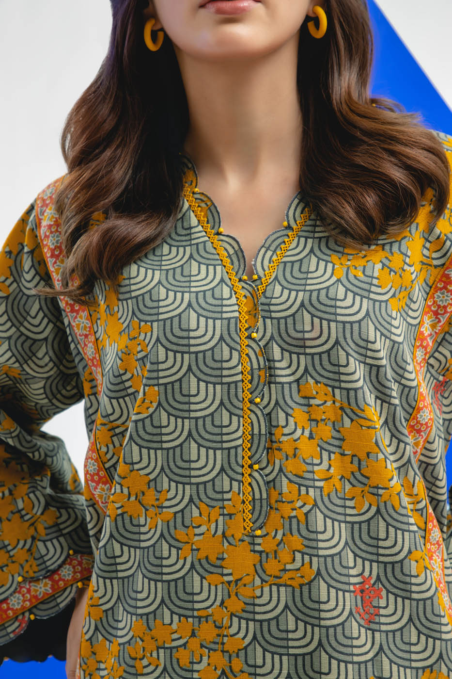 1 Pc Printed Khaddar Shirt