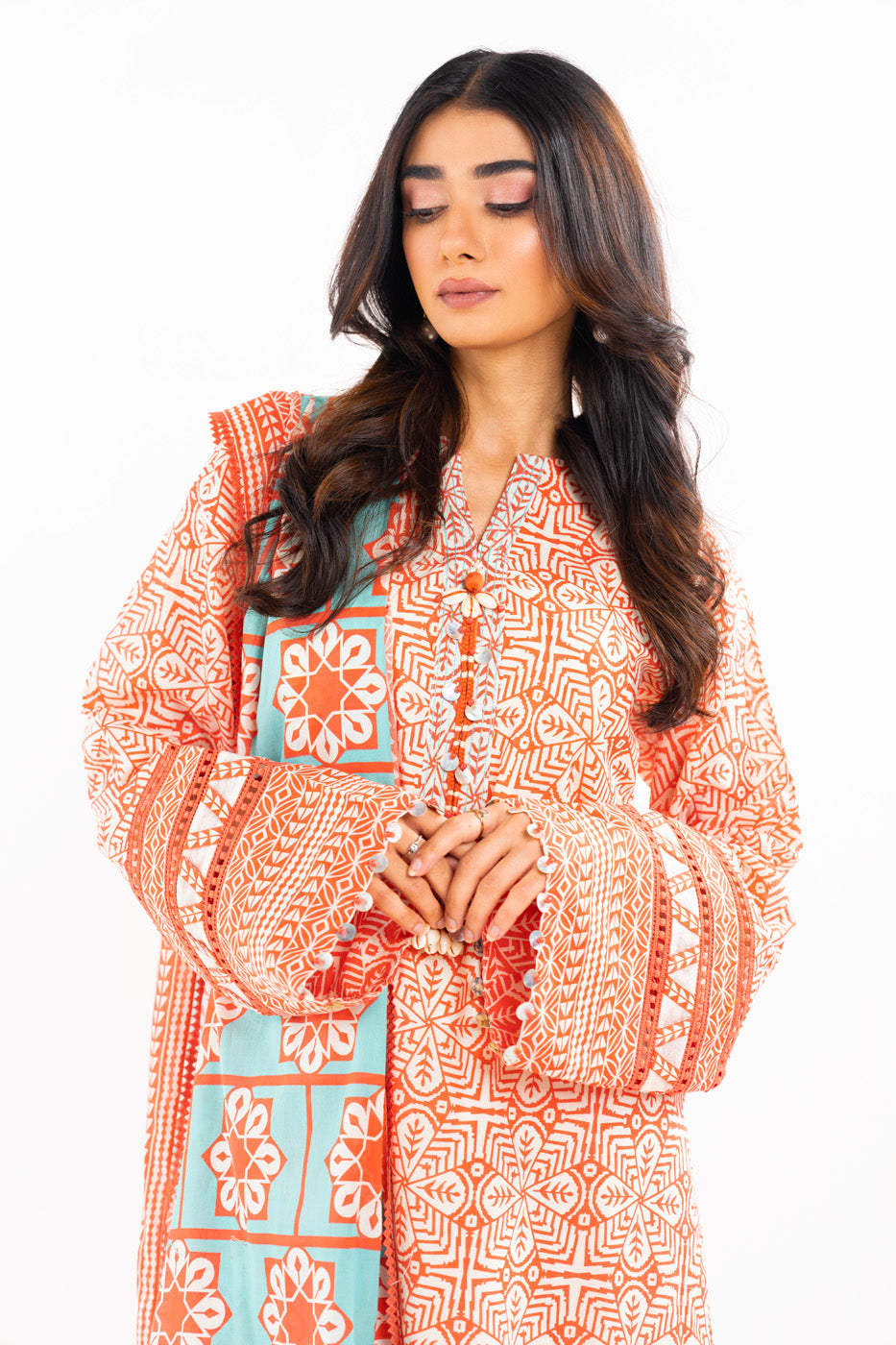 3 Pc Printed Lawn Suit With Lawn Dupatta