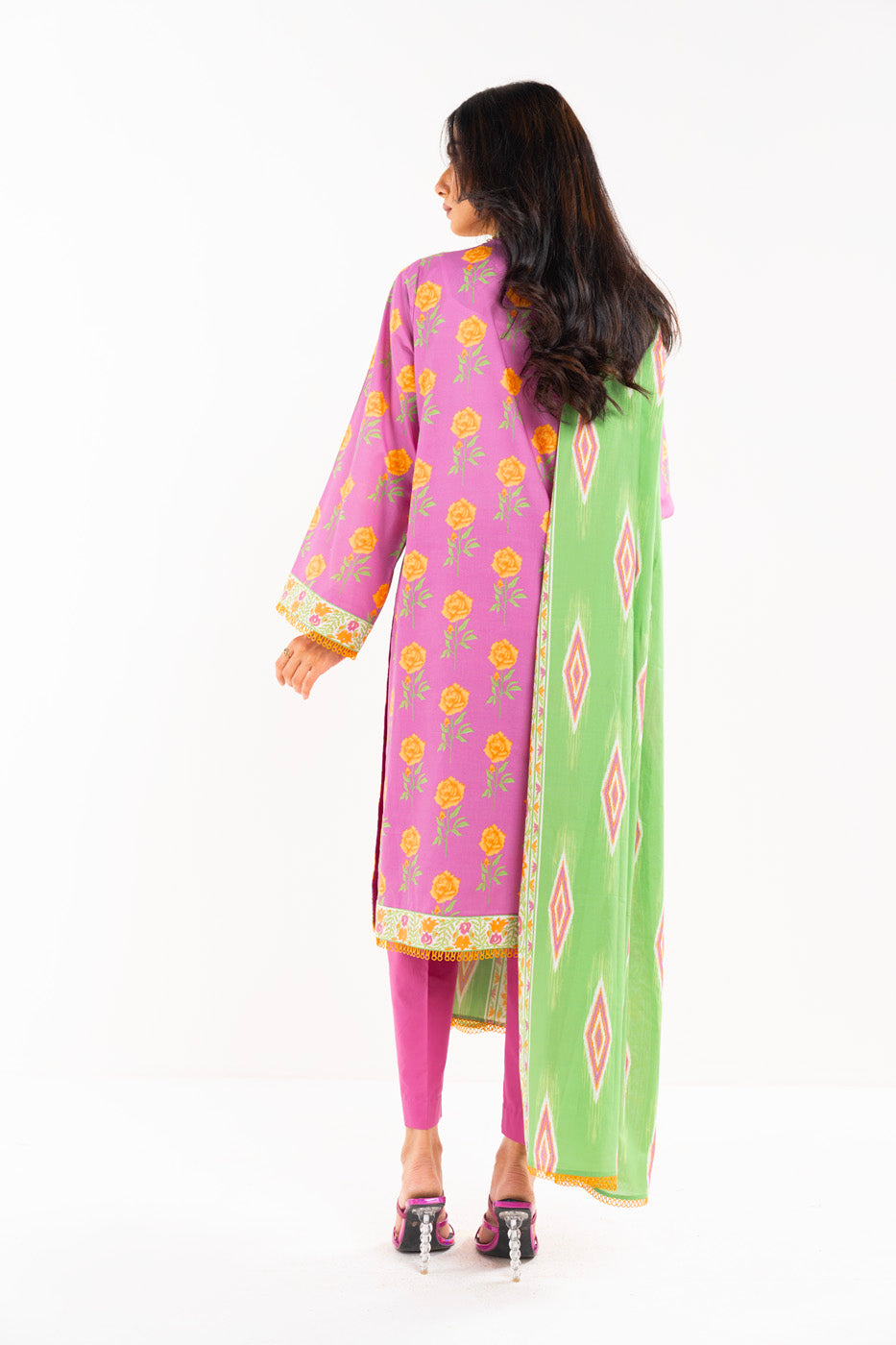 3 Pc Printed Lawn Suit With Lawn Dupatta