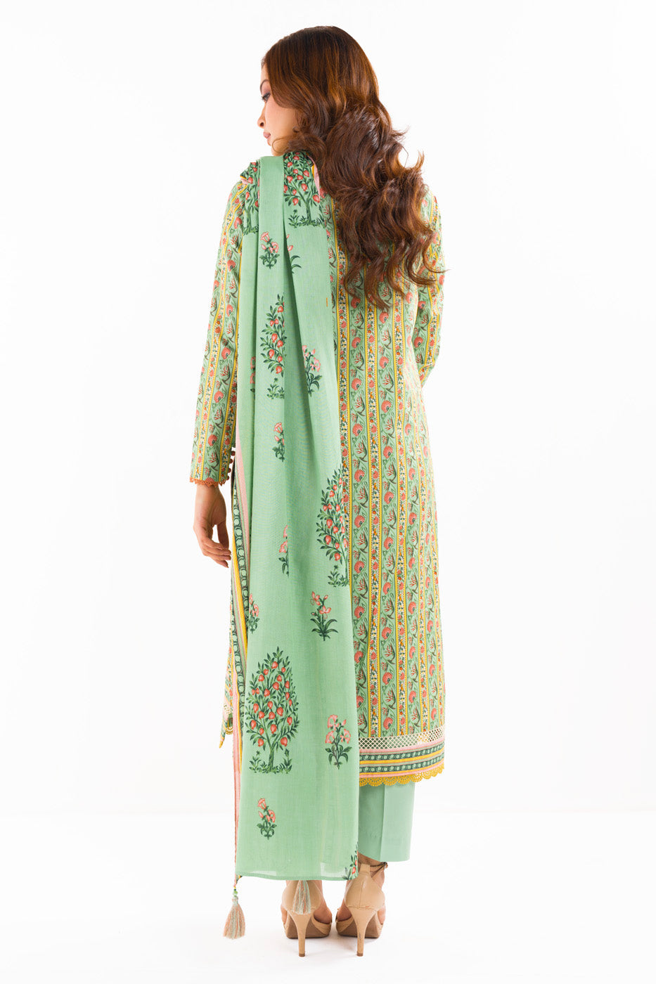 3 Pc Printed Lawn Suit With Lawn Dupatta