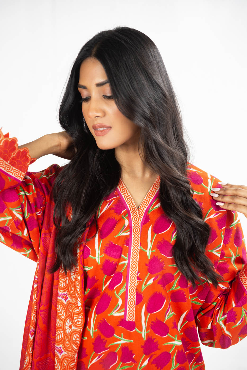 3 Pc Printed Lawn Suit With Lawn Dupatta