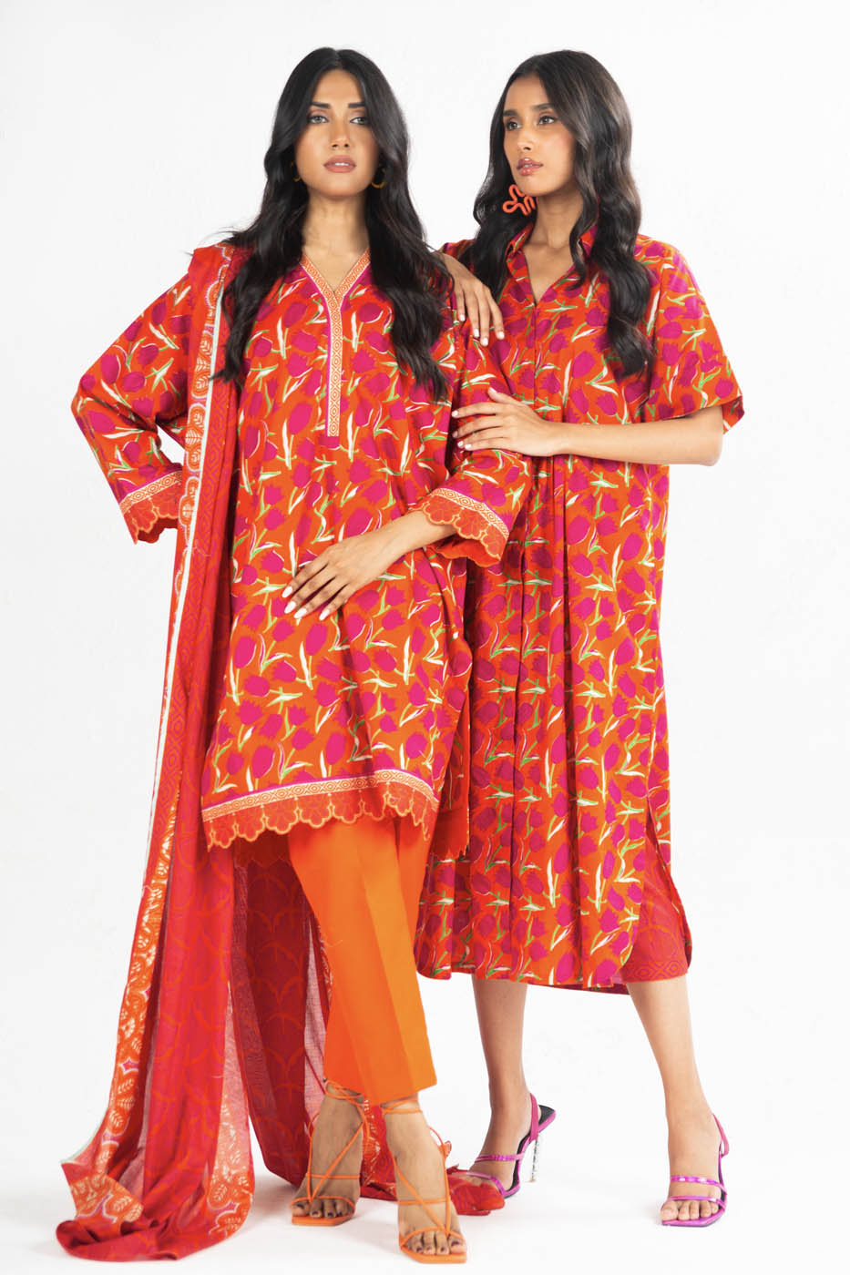 3 Pc Printed Lawn Suit With Lawn Dupatta