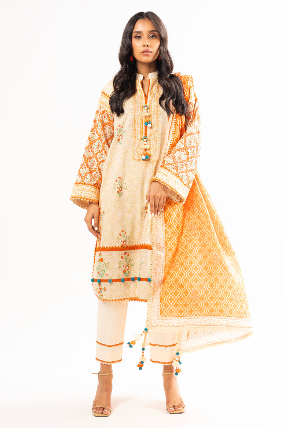 3 Pc Printed Lawn Suit With Lawn Dupatta