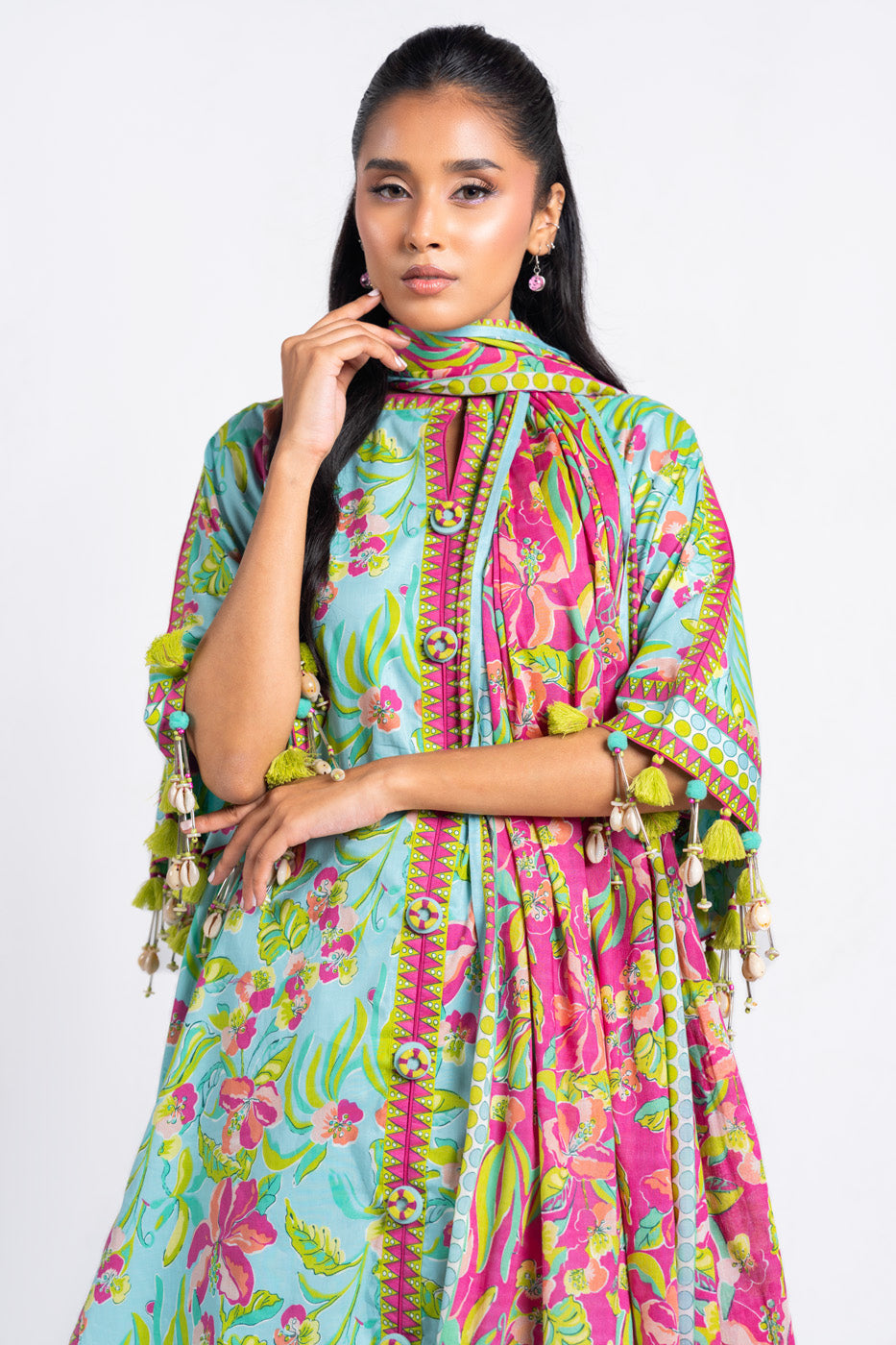 3 Pc Printed Lawn Suit With Lawn Dupatta