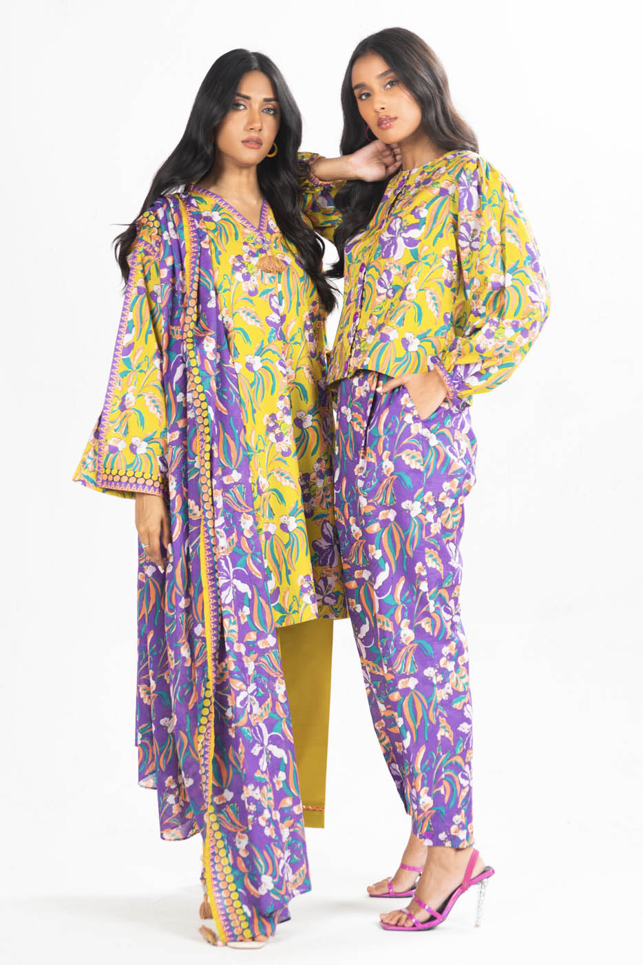 3 Pc Printed Lawn Suit With Lawn Dupatta
