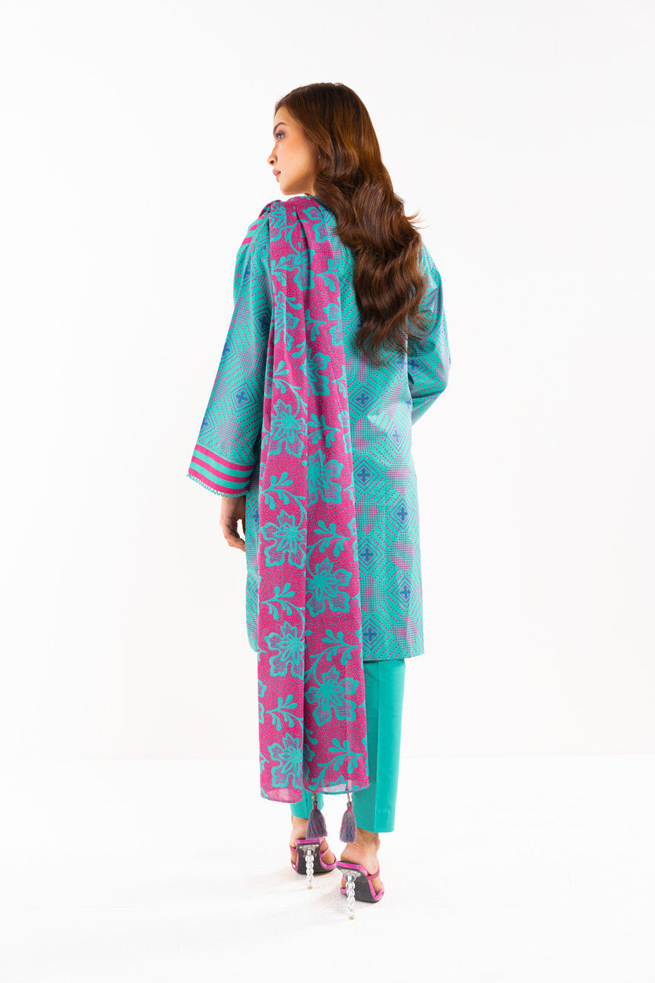 3 Pc Printed Lawn Suit With Lawn Dupatta