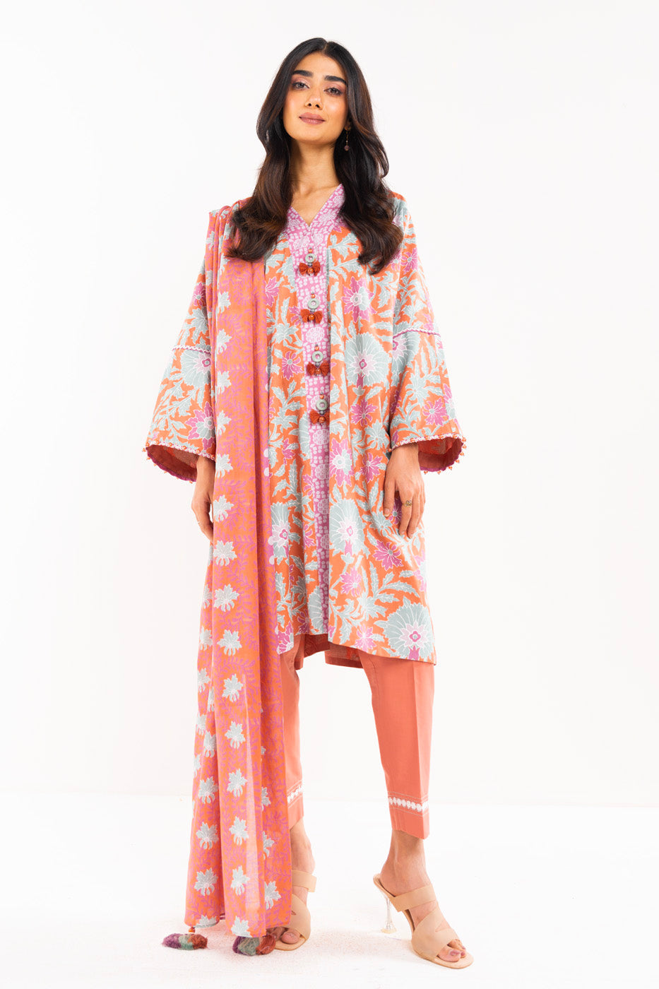 3 Pc Printed Lawn Suit With Lawn Dupatta