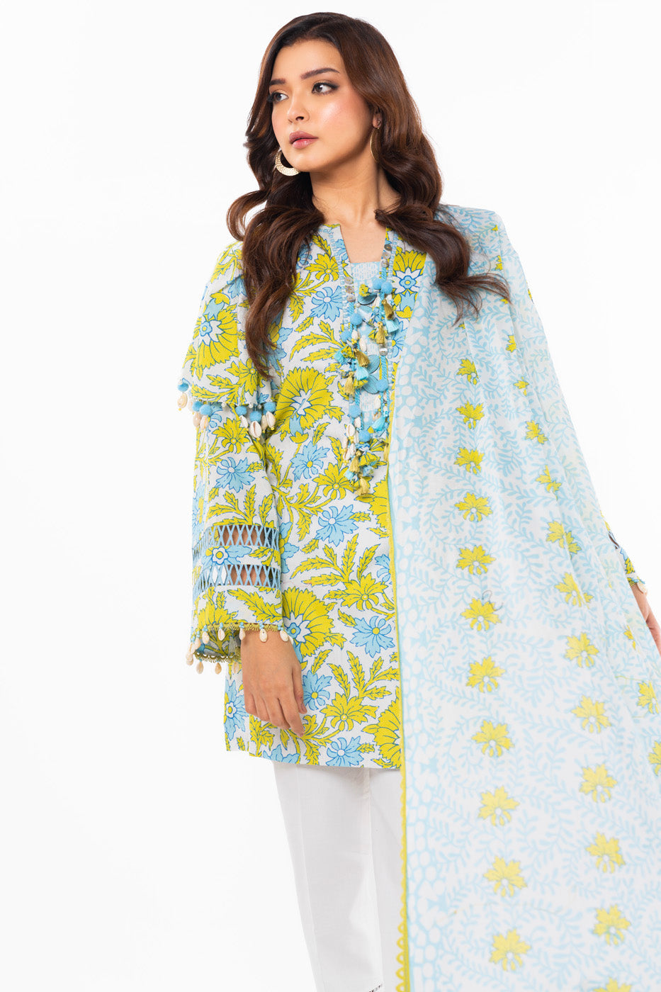 3 Pc Printed Lawn Suit With Lawn Dupatta