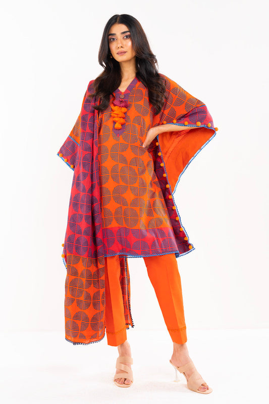 2 Pc Printed Lawn Suit With Lawn Dupatta