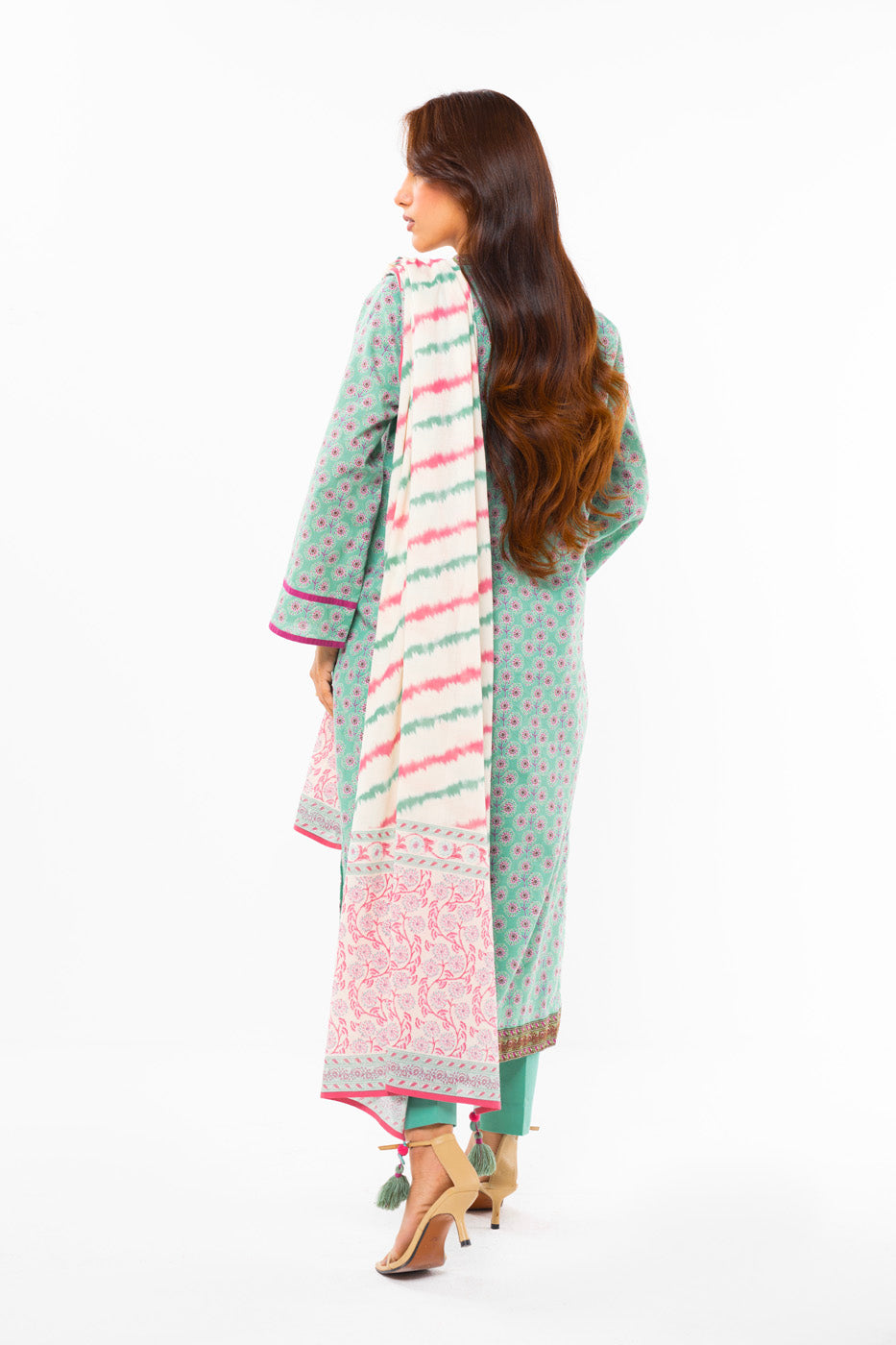 2 Pc Printed Lawn Suit With Lawn Dupatta