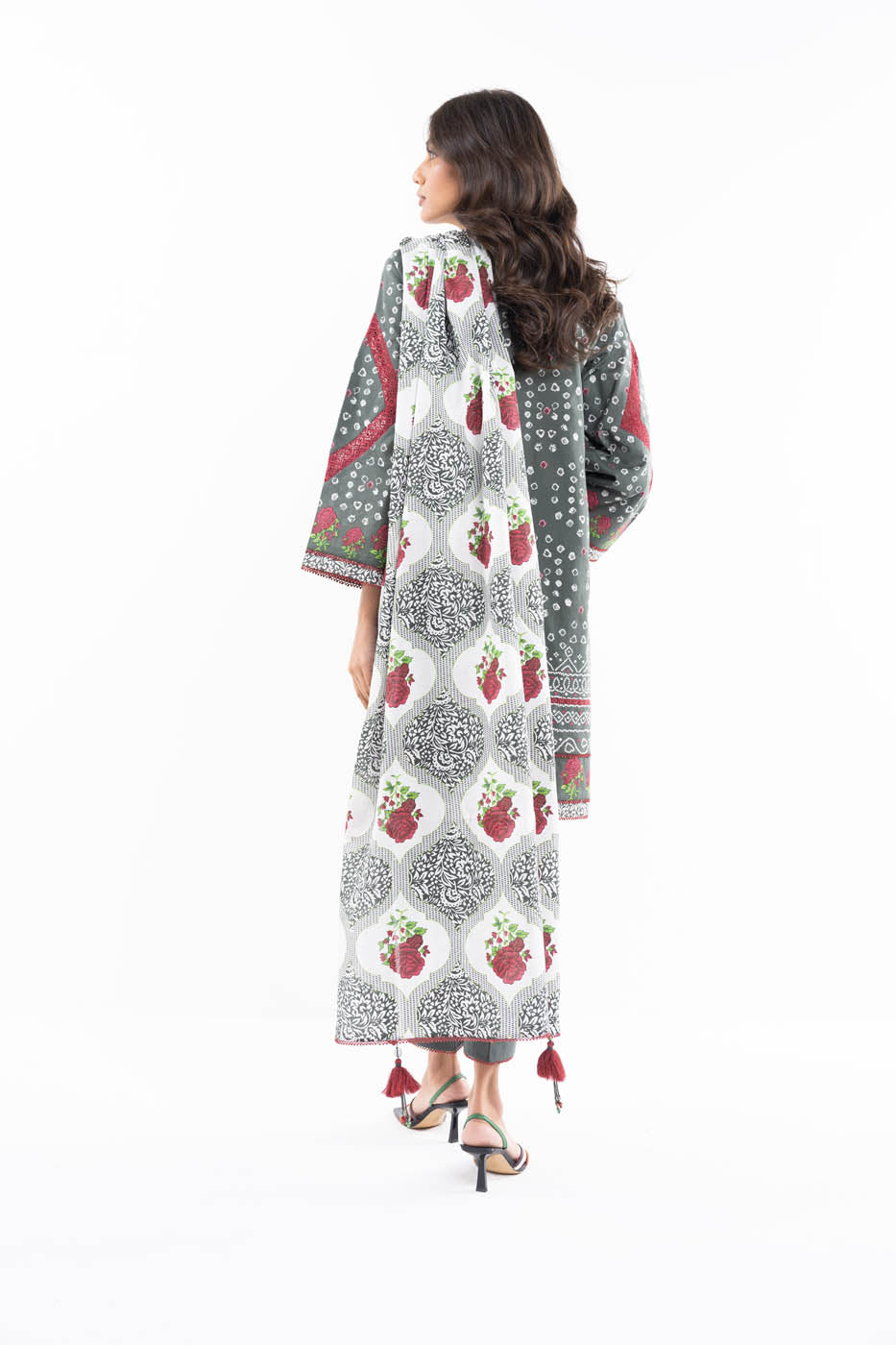 2 Pc Printed Lawn Suit With Lawn Dupatta