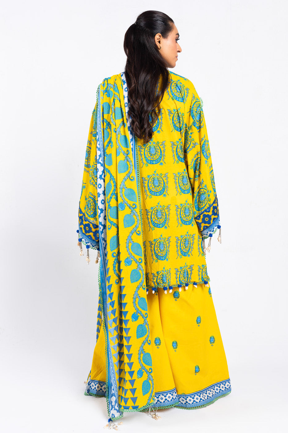 3 Pc Embroidered Lawn Suit With Lawn Dupatta