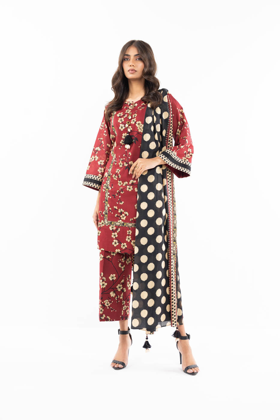 3 Pc Printed Lawn Suit With Lawn Dupatta