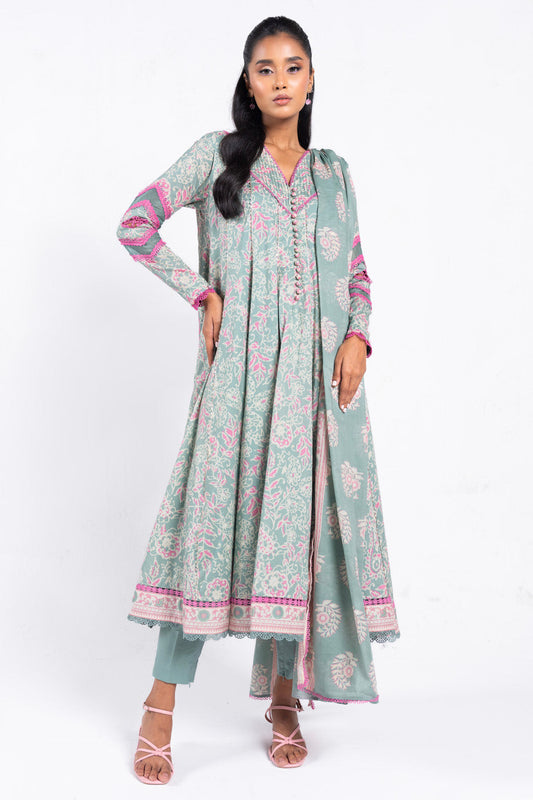 3 Pc Printed Lawn Suit With Lawn Dupatta