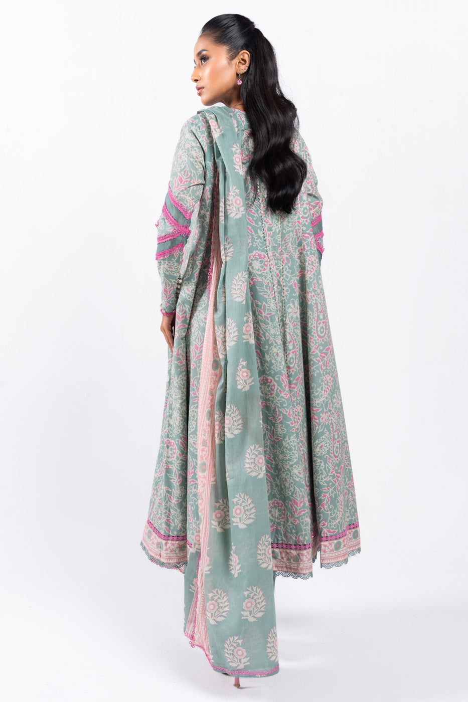 3 Pc Printed Lawn Suit With Lawn Dupatta