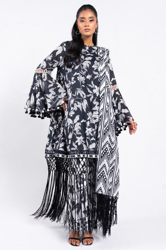 3 Pc Printed Lawn Suit With Lawn Dupatta