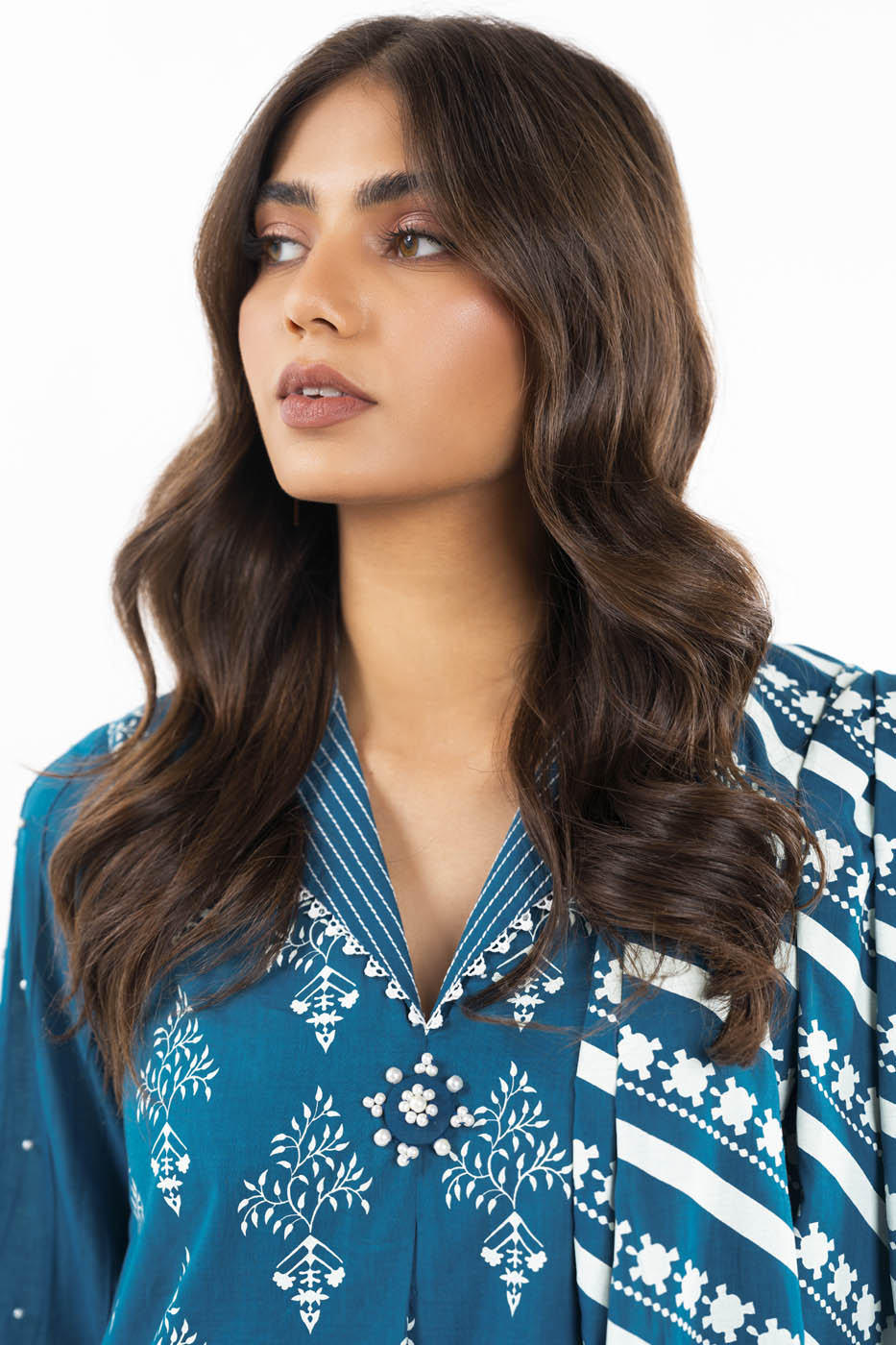 3 Pc Printed Lawn Suit With Lawn Dupatta