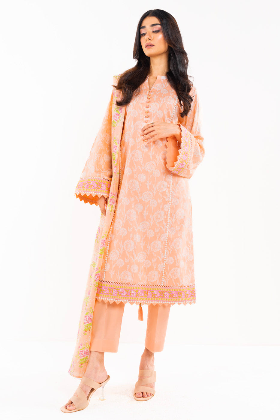 3 Pc Printed Lawn Suit With Lawn Dupatta