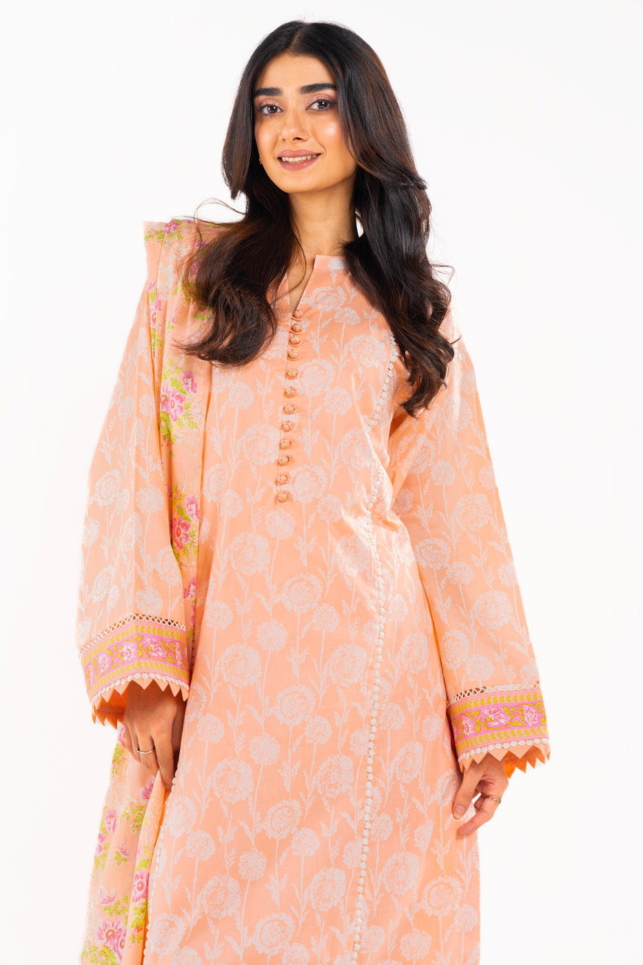 3 Pc Printed Lawn Suit With Lawn Dupatta