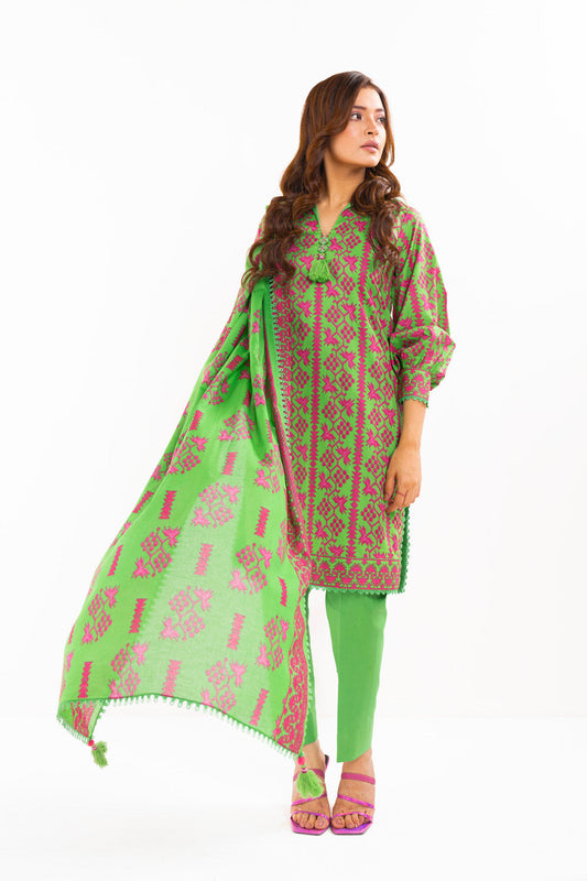 3 Pc Printed Lawn Suit With Lawn Dupatta