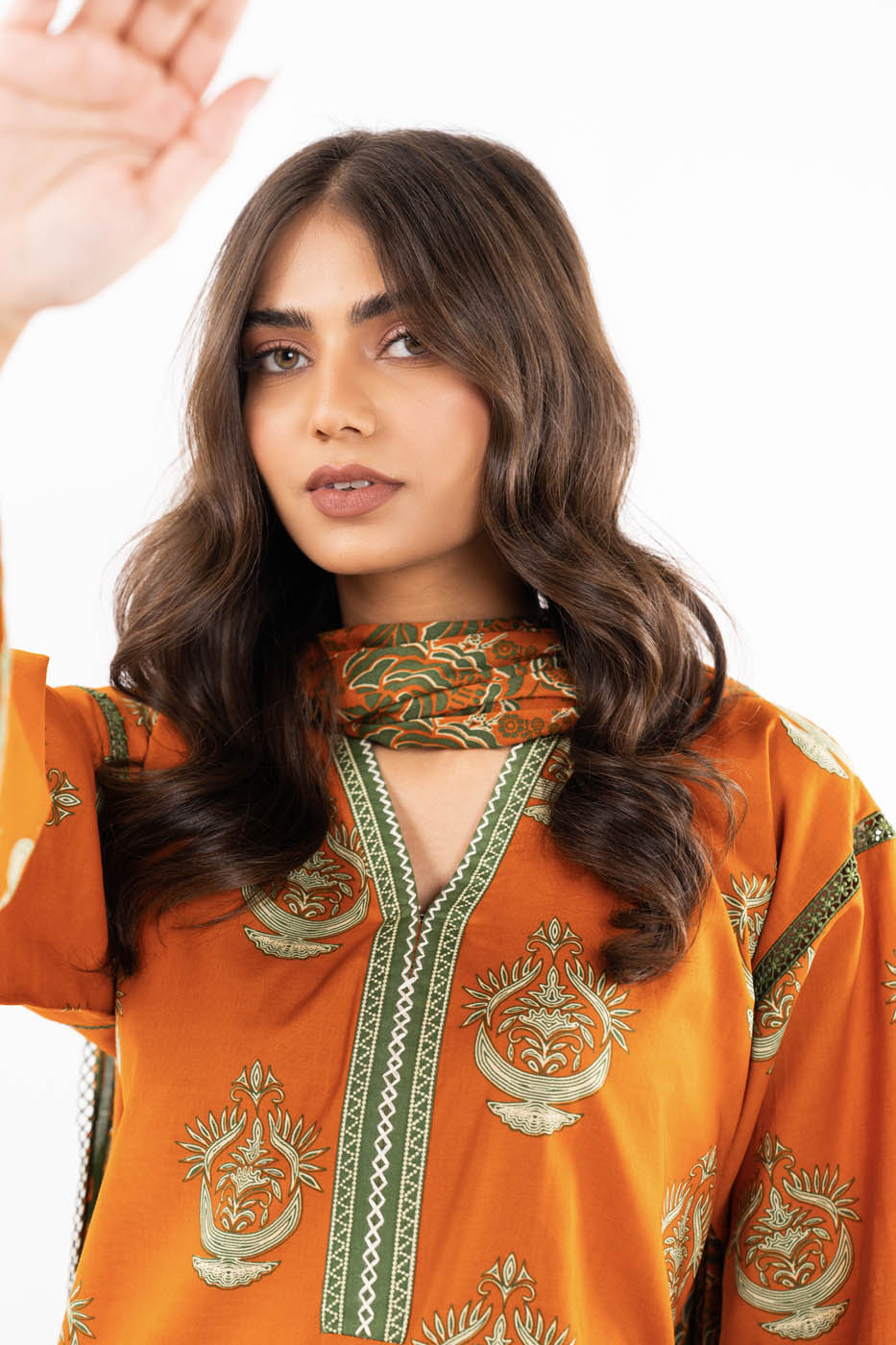 3 Pc Printed Lawn Suit With Lawn Dupatta