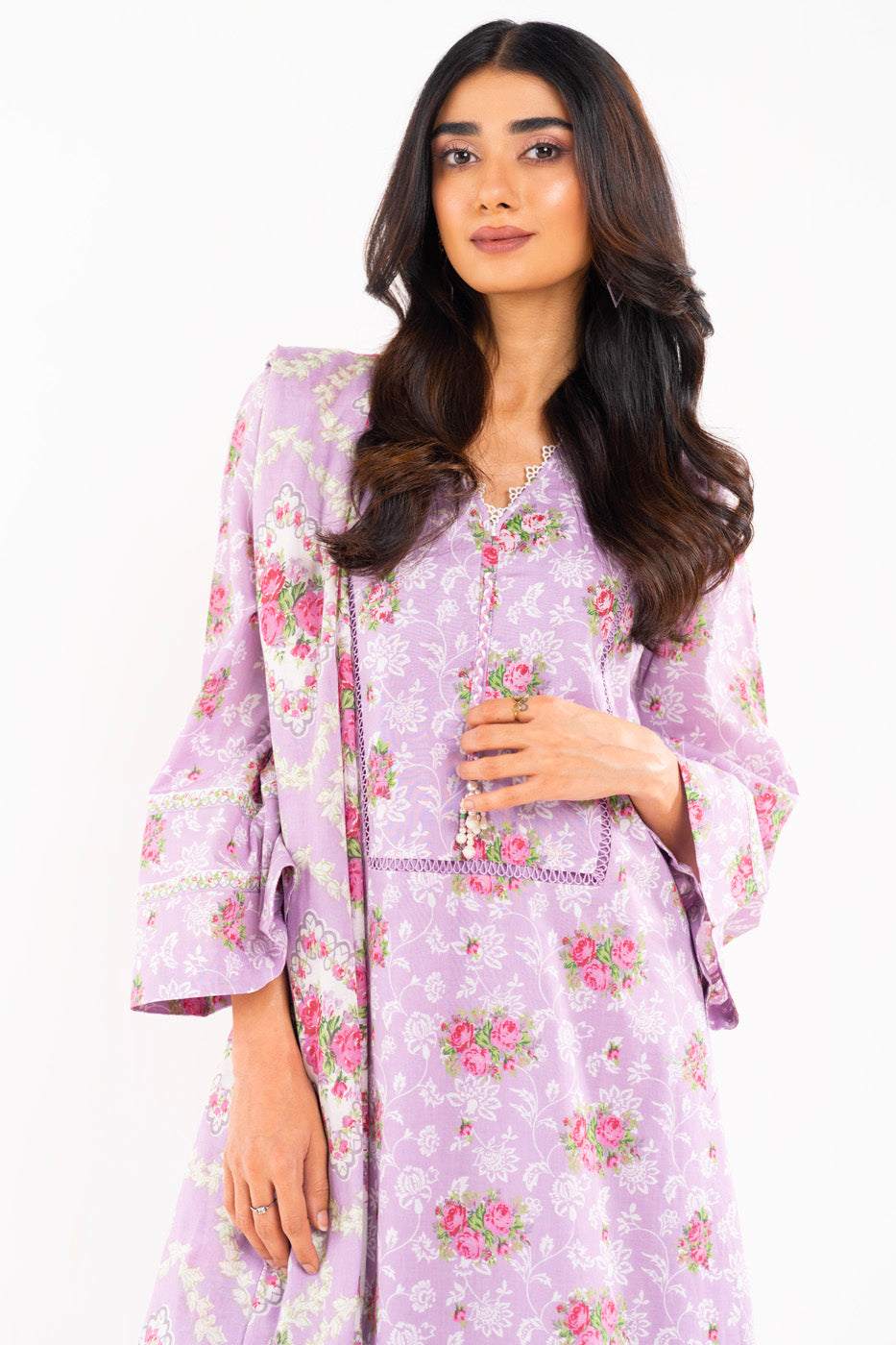 3 Pc Printed Lawn Suit With Lawn Dupatta