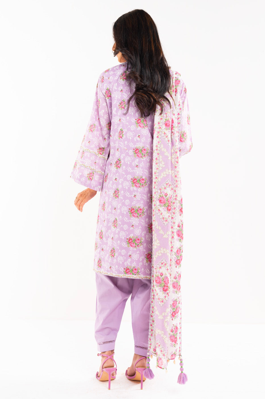 3 Pc Printed Lawn Suit With Lawn Dupatta