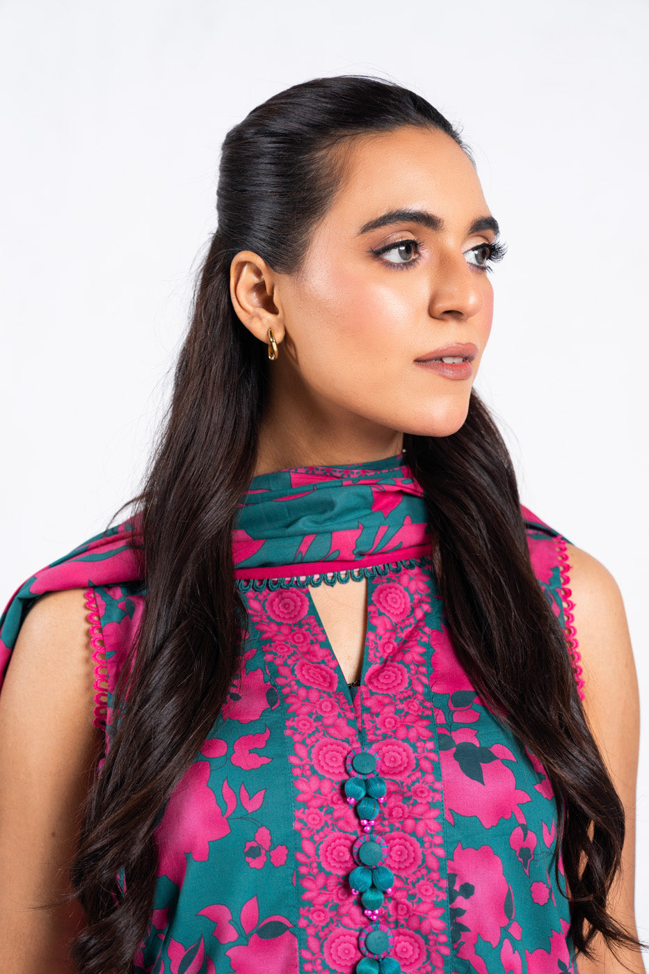 3 Pc Printed Lawn Suit With Lawn Dupatta