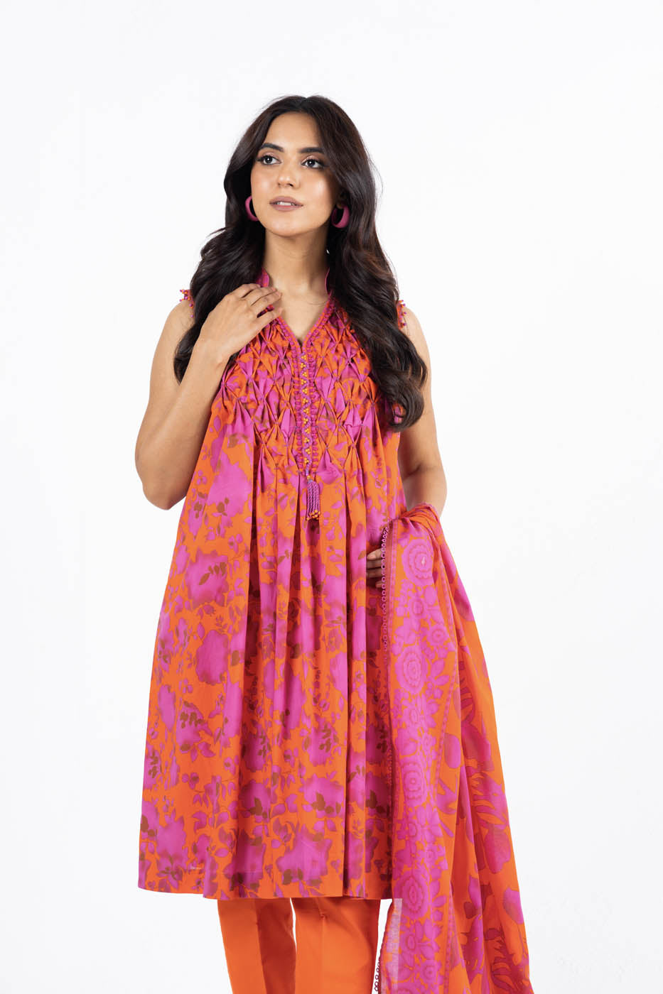 3 Pc Printed Lawn Suit With Lawn Dupatta
