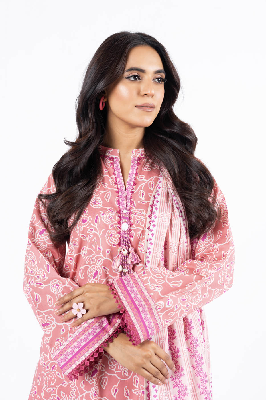 3 Pc Printed Lawn Suit With Lawn Dupatta