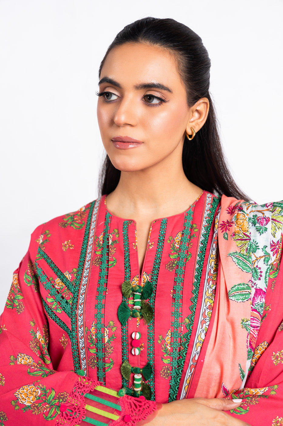 3 Pc Printed Lawn Suit With Lawn Dupatta