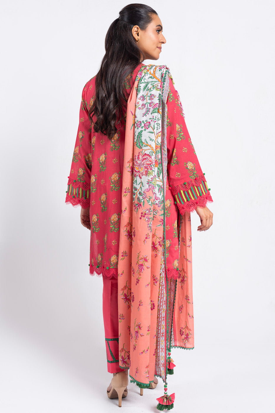 3 Pc Printed Lawn Suit With Lawn Dupatta