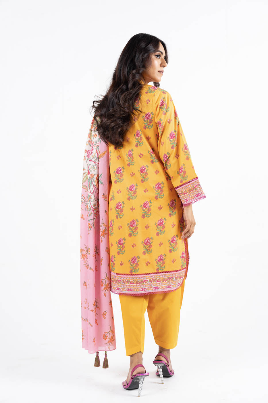 3 Pc Printed Lawn Suit With Lawn Dupatta