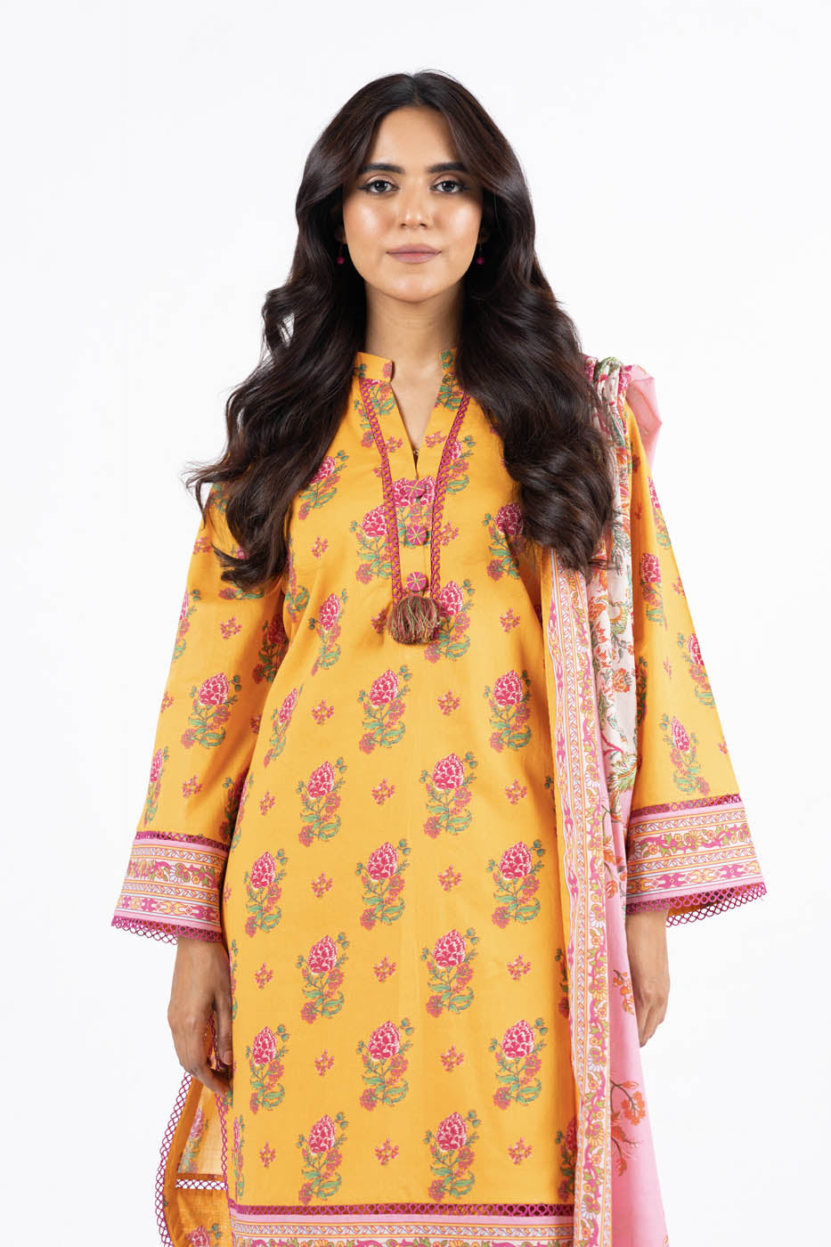 3 Pc Printed Lawn Suit With Lawn Dupatta