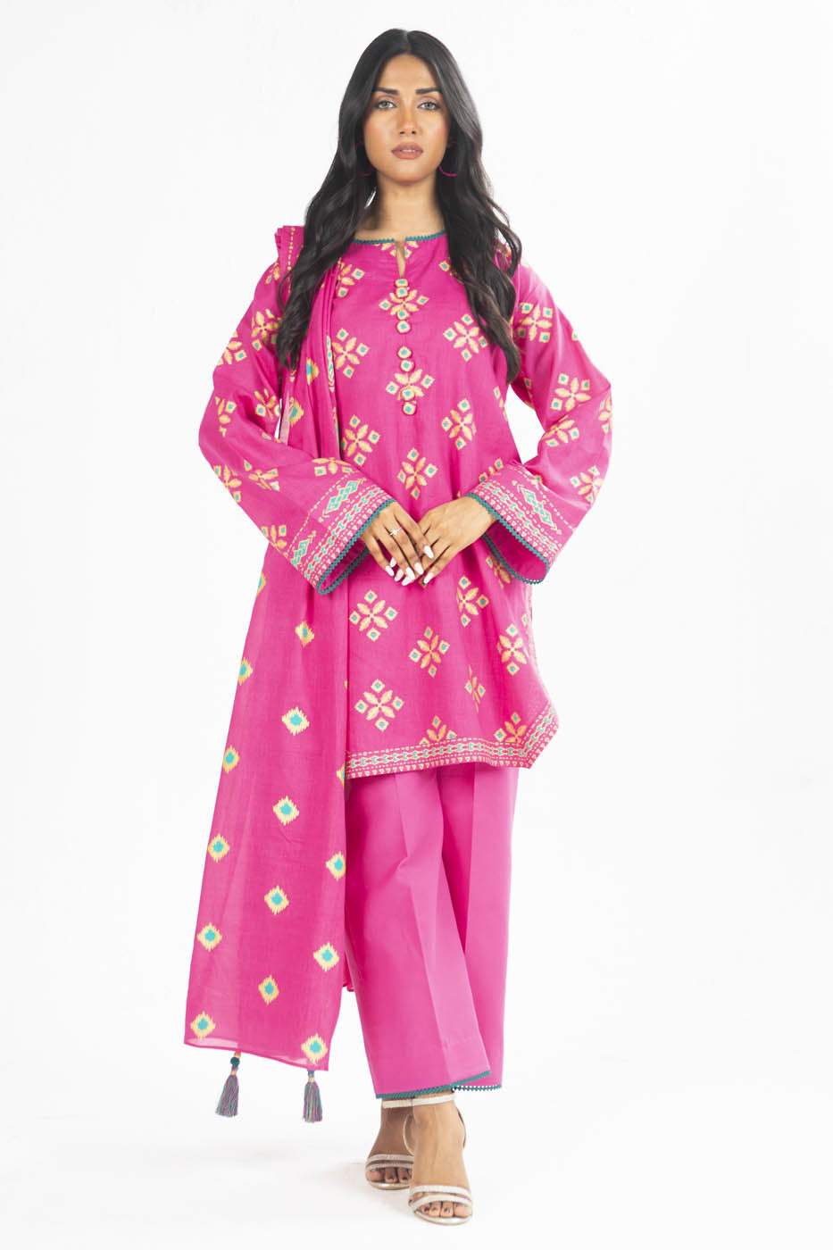 2 Pc Printed Lawn Suit With Lawn Dupatta