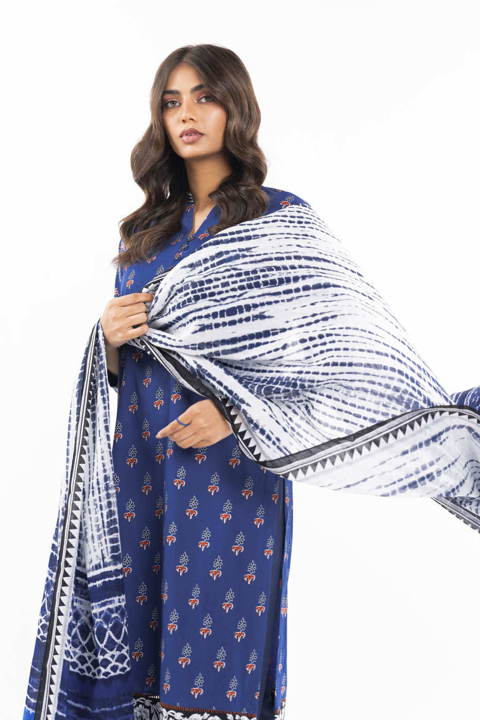 2 Pc Printed Lawn Suit With Lawn Dupatta