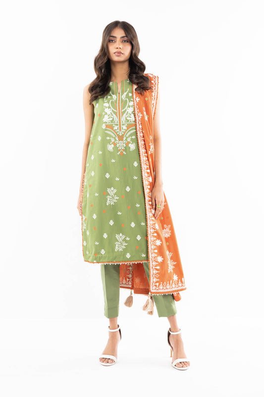 2 Pc Printed Lawn Suit With Lawn Dupatta