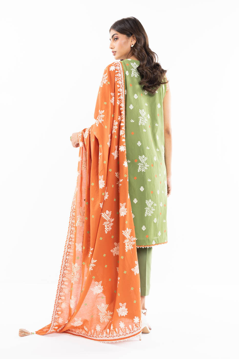 2 Pc Printed Lawn Suit With Lawn Dupatta