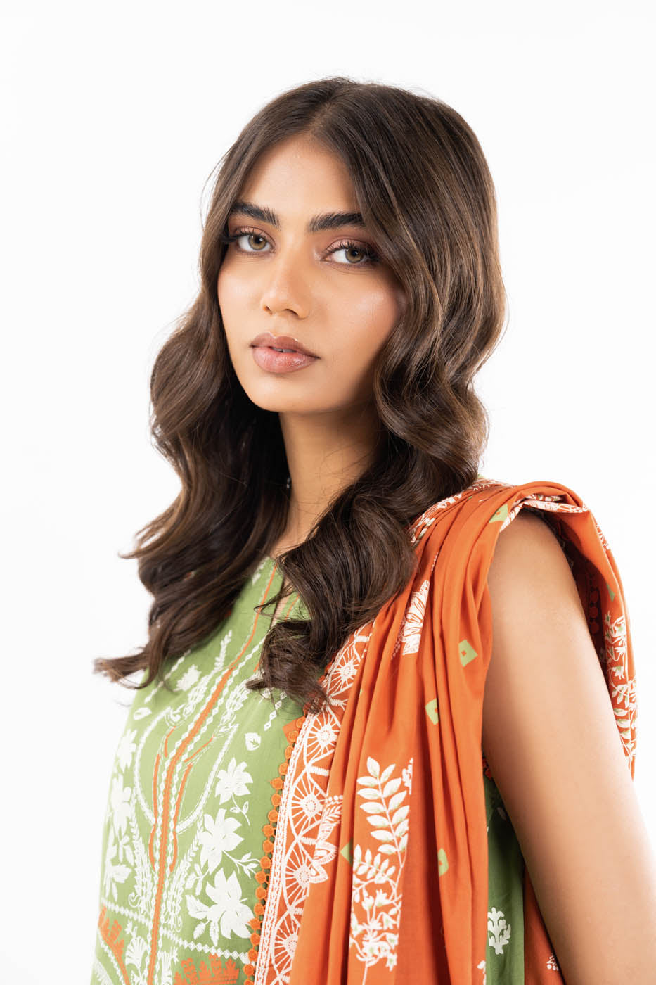 2 Pc Printed Lawn Suit With Lawn Dupatta