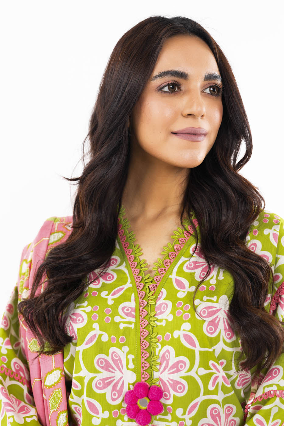 3 Pc Printed Lawn Suit With Lawn Dupatta