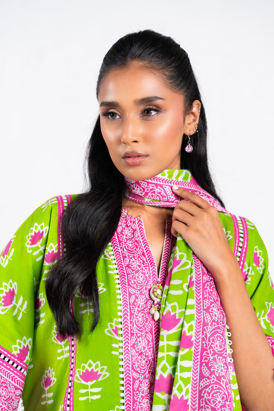 3 Pc Printed Lawn Suit With Lawn Dupatta