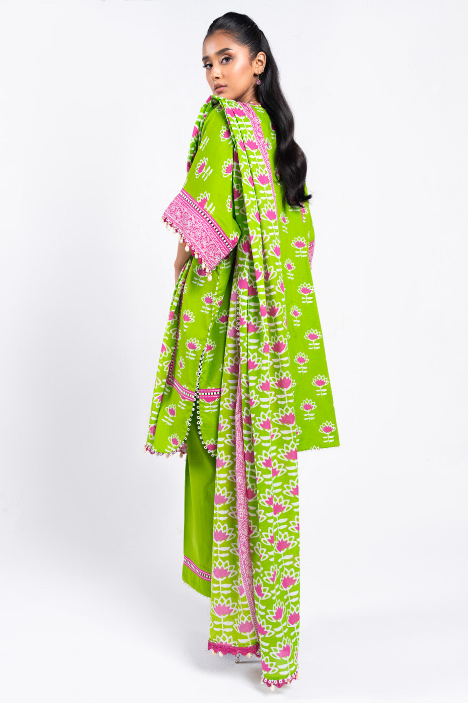 3 Pc Printed Lawn Suit With Lawn Dupatta